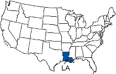 Louisiana Area Code Map