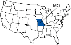 Missouri Area Code Map