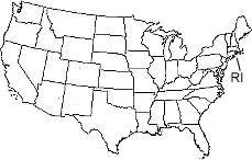 Rhode Island Area Code Map
