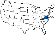 Virginia Area Code Map