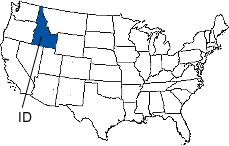 Idaho Area Code Map
