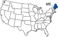 Maine Area Code Map