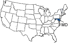 Maryland Area Code Map