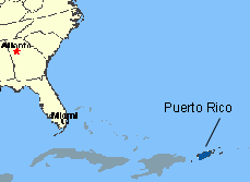Puerto Rico Area Code Map