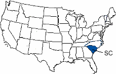 South Carolina Area Code Map
