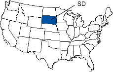 South Dakota Area Code Map