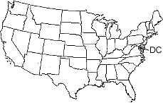 Washington DC Area Code Map