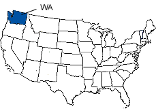 Washington Area Code Map