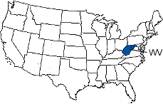West Virginia Area Code Map