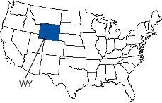Wyoming Area Code Map
